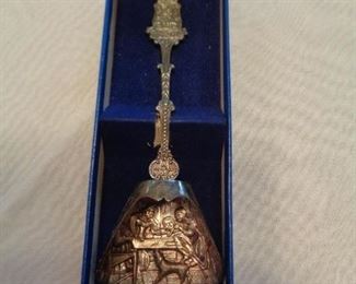 Vintage Schoonhovensche Zilverfabriek Silverplate spoon in original box