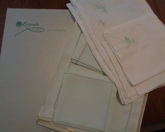 vintage linens with original box