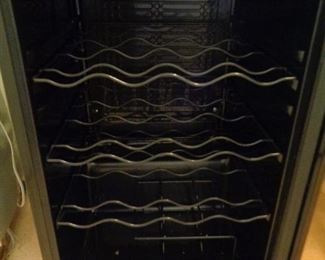 interior of wine cooler