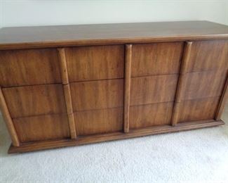 Henredon Fine Furniture 6 drawer low boy dresser, 62" deep x 21" wide x 29" tall