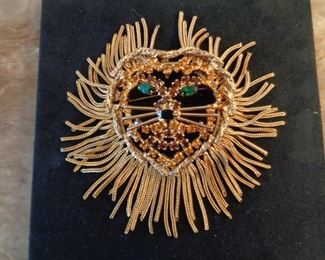 circa 1960 Dominque Lion's Head pendant or necklace