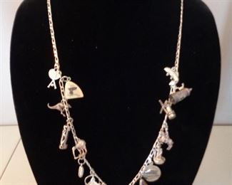 sterling silver charm necklace