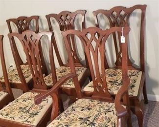 Chippendale style chairs set of 6