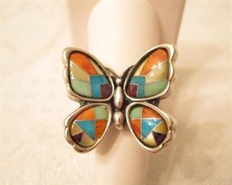 STERLING NATIVE BUTTERFLY RING