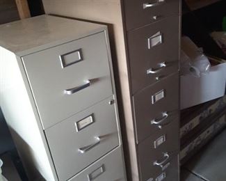 Metal 4 Drawer File Cabinet Beige, Metal 5 Drawer File Cabinet Brown.