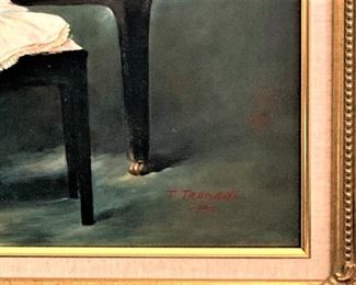 Signed by Artist Tibor Tasnadi (In 1956, he moved to the North American continent and spent the last few years of this life in Texas. He died in 1995 in Houston, Texas.