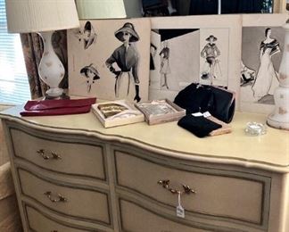 White French Provincial double dresser