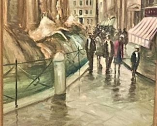 "Trevi Fountain Rome" by Piane (This framed art is from the Warwick Hotel in Houston, Texas.)