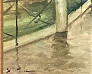 Artist Piero Delle Piane was born in Rome in 1927. He preferred to paint from real life, taking directly from everyday scenes especially in Rome and Naples.