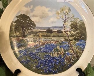 Plate painting  copied from a Salinas' original (From the years of the Great Depression through President Lyndon Johnson’s Great Society of the 1960s, Texan Porfirio Salinas (1910-1973) remained one of the state’s most popular artists.)