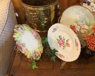 Variety of plates - some hand-painted