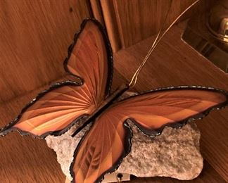 Butterfly mounted on a rock