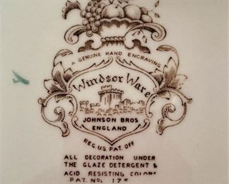 Windsor Ware by Johnson Bros. of England