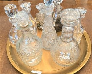 Variety of decanters