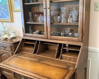 "Leather writing bed."