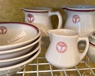 Assortment of US Army Medical Dept. dishes - made by McNicol China in Clarksburg, W. VA