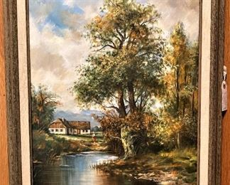 "Herbst Landschaft" (16" x 20")  by Heinz Stoecker, from Germany, ended up living in Texas.