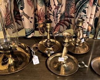 Brass candleholders