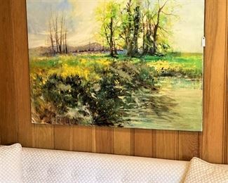 Colorful "Campagne Romana" by Liliana (Briante) Sereni  (47" x 57" unframed)