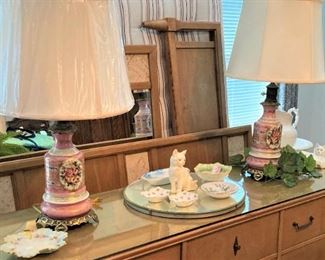 The dresser has a mirror and coordinating king headboard.