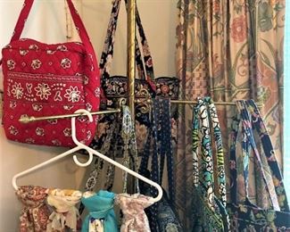 Scarves and Vera Bradley purses