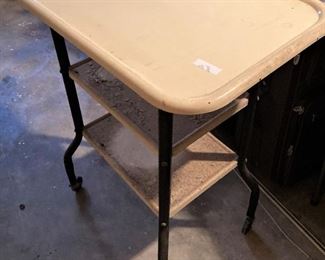 Vintage metal utility table