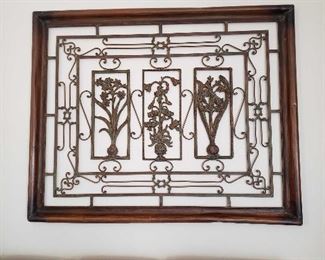 Hanging Metal Wall Art. 
Measures approximately  4'7" H x 5'8" W