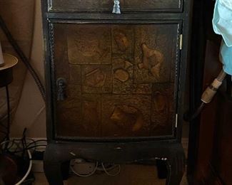 1 Drawer Distressed Side Table Measures approximately 30" H x 16" W x 13" D