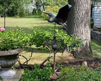 Was $225.00  Now $112.50 Heron weathervane                                                                               52"h x 27"w  (see photos for condition)