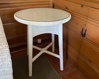  Wicker round occasional table                                                            