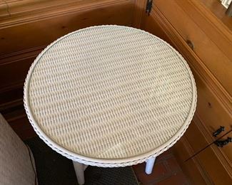  Wicker round occasional table   