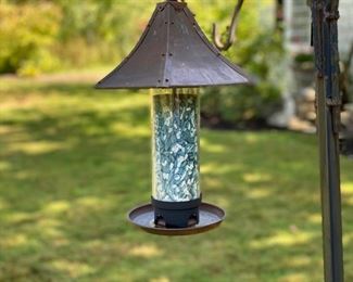  Copper bird feeder (never used)                     15 1/2"h   