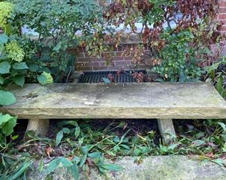  Long, low garden bench                                                                             14"h x 72"long x 16"d