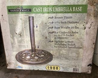 Was $65.00 Now $32.50 Cast iron umbrella stand in box      (box as is)