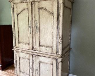 Custom armoire storage/entertainment/bar - upper cabinet doors - fold and push into the unit (82.2" x 46" X 27") $750