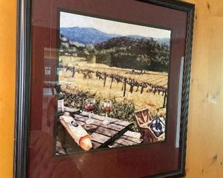 Framed print - Vineyard picnic $50
