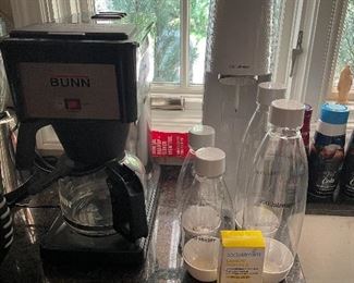 Bunn coffee maker $90, soda stream set $60