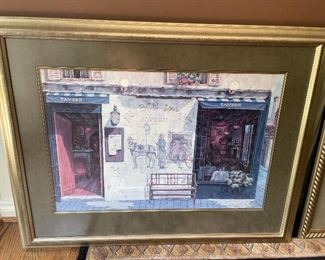 Framed print with silvered/gold frame (35" x 45") $175