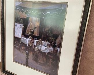 Framed print - Paris cafe $125