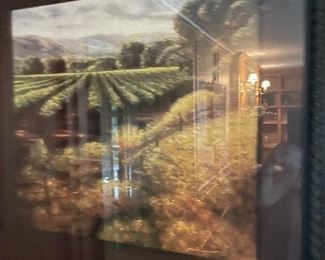 Framed print - vineyard $75