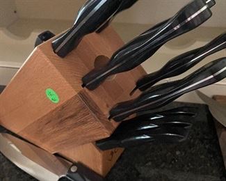 Cutco knife set with block $150