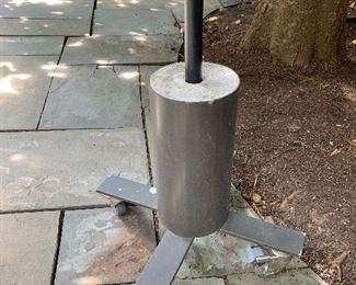 $120 each- Metal umbrella stand on wheels - 3 available