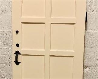 $350 - Vintage / Gothic wood door. 78 1/2" H x 31 1/2" W x 1 3/4" D.
