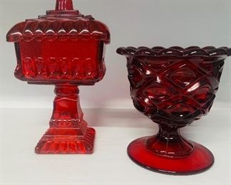 Red Ware Candy Dishes