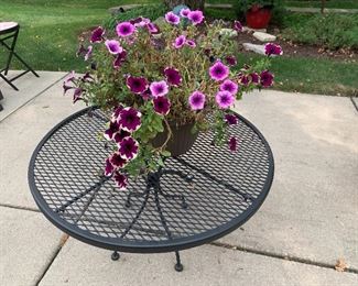 Wrought iron patio side tables 