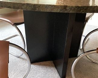 Granite kitchen/dining table  w/black legs