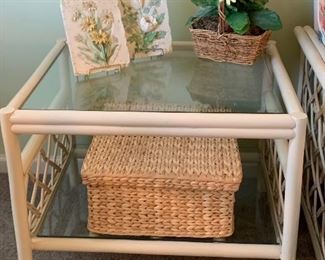 Interior Patio side table w/matching coffee table