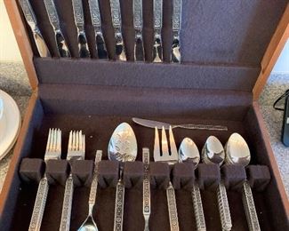 Set of stainless Steel Flatware-service for 8 and serving pieces