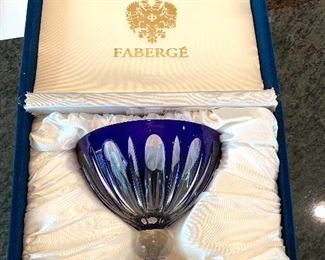 Faberge cobalt blue bowl w/box —30% off