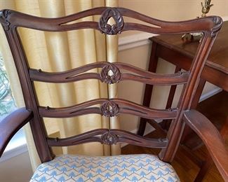 detail of dining chairs